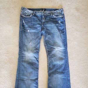 Women's Plus Size Aiko Bootcut Silver Jeans Sz.20